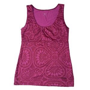 Patagonia W's bandha Tank Top Small medallion currant Mandala Print Ruched